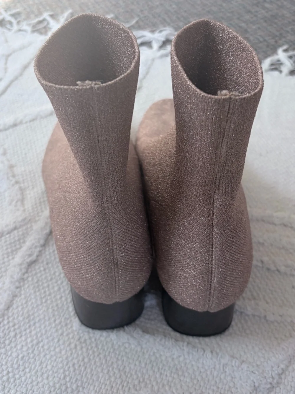 Loeffler Randall pink and silver sock booties size 11.5